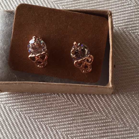 Jewelry - NWT Skull Crystal Earrings, 3 for $10